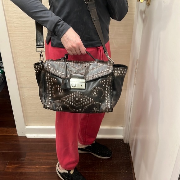 Prada Vitello Vintage Twin Pocket Satchel Bag, Black (Nero). - Picture 17 of 17